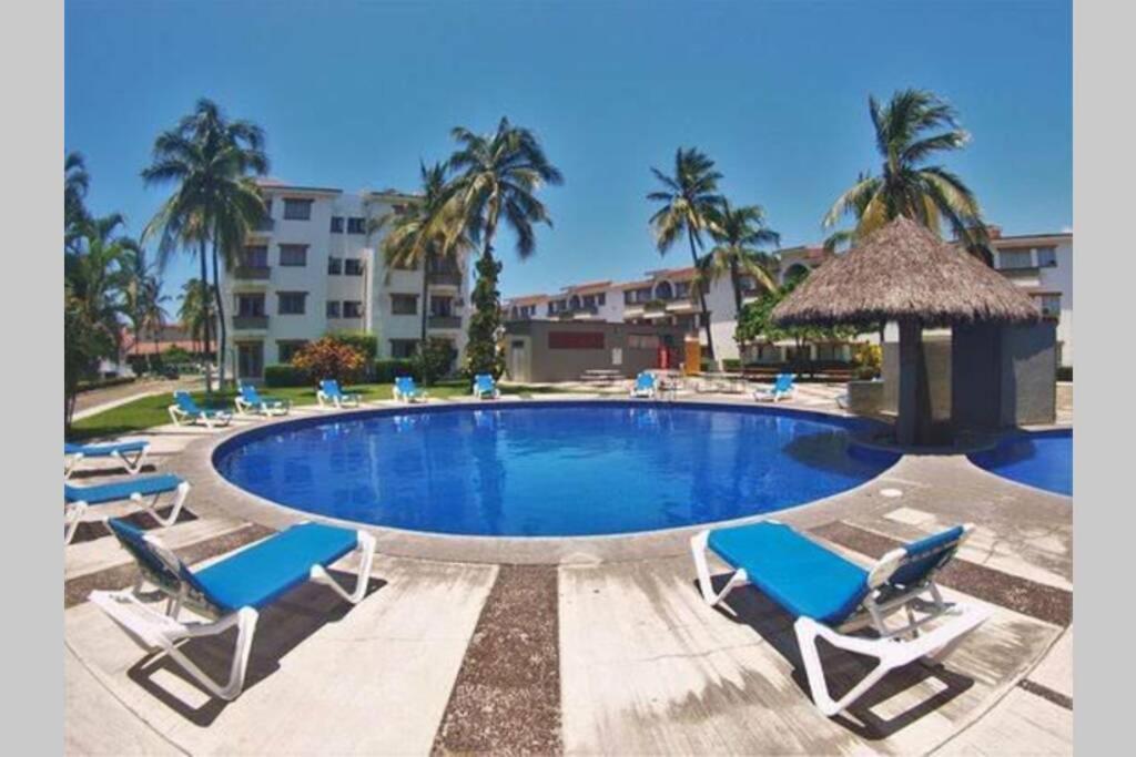 Magnifico Departamento, Cocina Equipada, 2 Recamaras 2 Banos , Hasta 6 Personas, 3 Albercas, Playa A 50 Mts Wifi, Aire Acondicionado Apartment Manzanillo Exterior photo